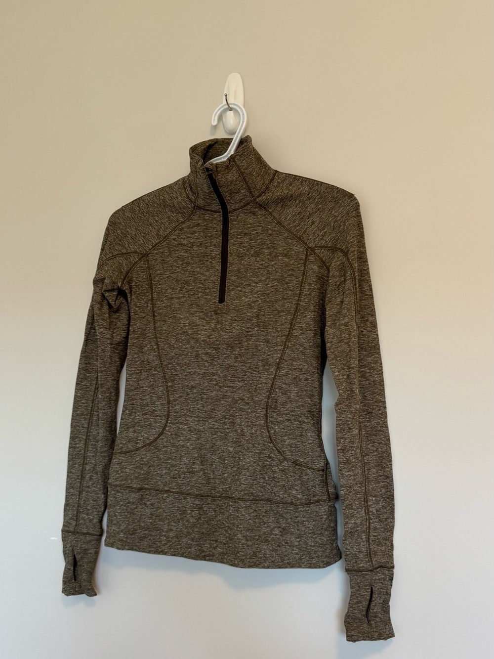 Lululemon Rush Hour 1/2 Zip
Heathered Military Green